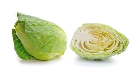 Cabbage isolated on whith background Stock Photos