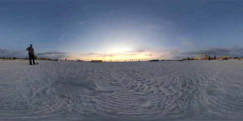 Cabbage Key Florida Beach Sunset 360VR Video Stock Footage 195274877