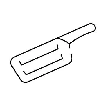 Cabbage knife line icon vector illustration Ilustración de archivo