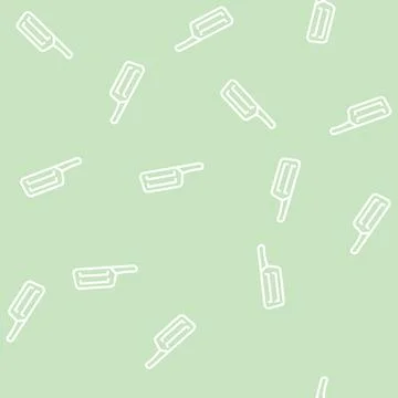 Cabbage knife line vector seamless pattern Ilustración de archivo
