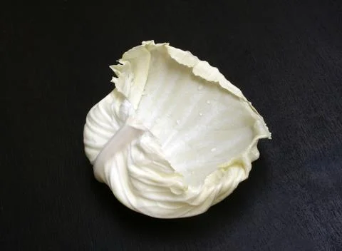 Cabbage leaf on a black background Fotos Stock
