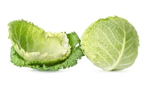 Cabbage leaves and cabbage Stock Photos