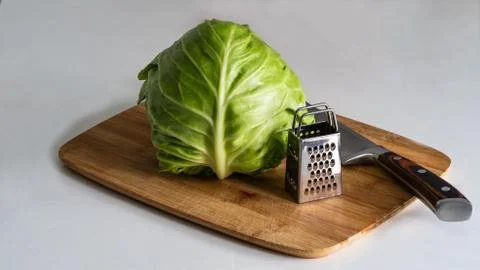 Cabbage is lying on the table Stock Photos