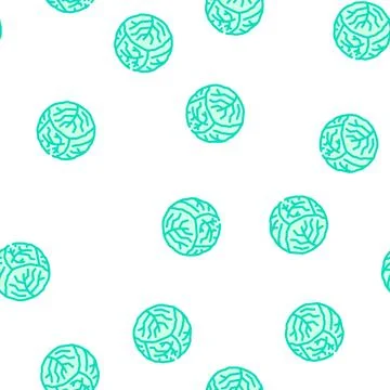 Cabbage one whole vector seamless pattern Ilustración de archivo