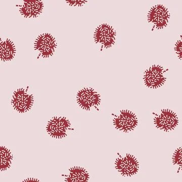 Cabbage palm tree glyph seamless pattern Stock Illustration