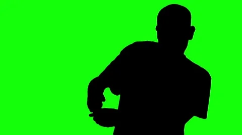 Cabbage Patch black on chroma-key green loop Stock Footage 8763952