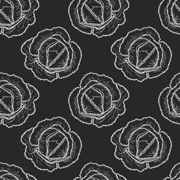 Cabbage pattern Stock Illustration