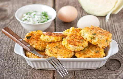 Cabbage patties Stock Photos