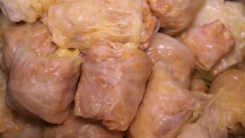 Cabbage Rolls, Close Up Stock Footage 86525511
