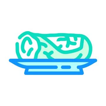 Cabbage rolls color icon vector illustration Ilustración de archivo