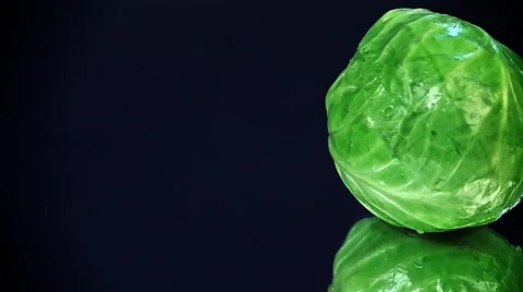 Cabbage rolls into the frame Stock Footage 45504196