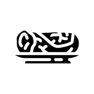 Cabbage rolls glyph icon vector illustration Ilustración de archivo