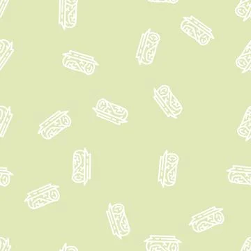 Cabbage rolls line vector seamless pattern Ilustración de archivo