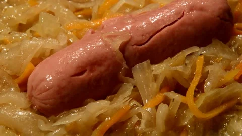 Cabbage with sausage Stock Footage 273651727