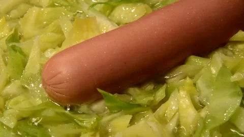 Cabbage with sausage Stock Footage 276803967