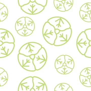 Cabbage Seamless pattern outline vegetable set, for use as wrapping paper gif Stock Illustration