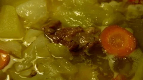 Cabbage soup with beef stew Stock Footage 250287211