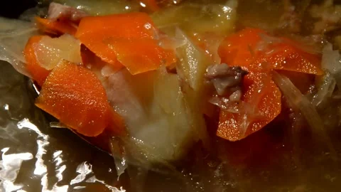 Cabbage soup with beef stew 動画素材 256040080