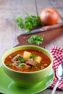 Cabbage soup borsch Stock Photos