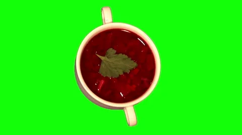Cabbage soup with celery in bowl Stock-Footage 46466258