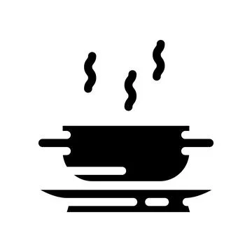 Cabbage soup glyph icon vector illustration Ilustración de archivo