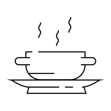 Cabbage soup line icon vector illustration Ilustración de archivo
