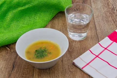 Cabbage soup on a table Stock Photos