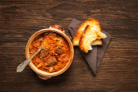 Cabbage stew with meat. Foto stock