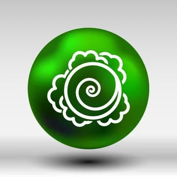 Cabbage. Vector hand drawn vegetables kale logo Stock Illustration