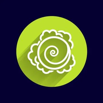 Cabbage. Vector hand drawn vegetables kale logo Stock Illustration