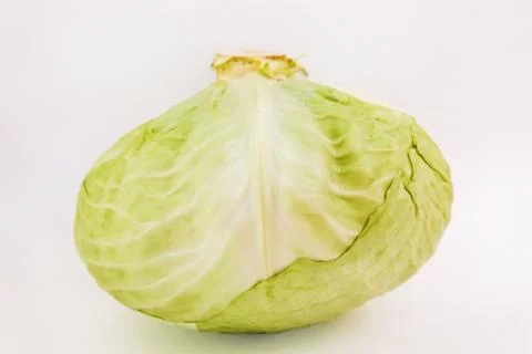 Cabbage on a white background close-up Stock Photos