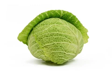 Cabbage on white background Stock Photos