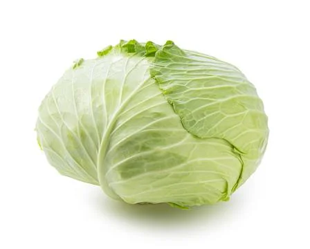 Cabbage on a white background Stock Photos