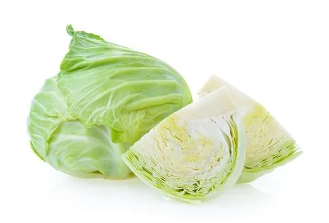 Cabbage on white background Stock Photos