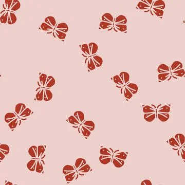 Cabbage white summer glyph vector seamless pattern Stock Illustration