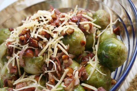 Cabbages with bacon Stock Photos