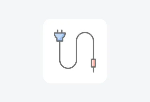 Cabel power fully editable vector icon Stock Illustration