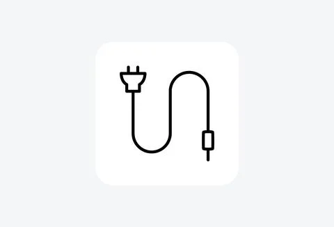 Cabel power fully editable vector icon Stock Illustration