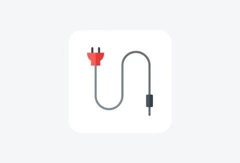 Cabel power fully editable vector icon Stock Illustration