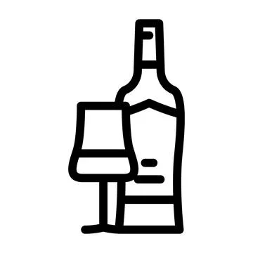Cabernet sauvignon red wine line icon vector illustration Stock Illustration