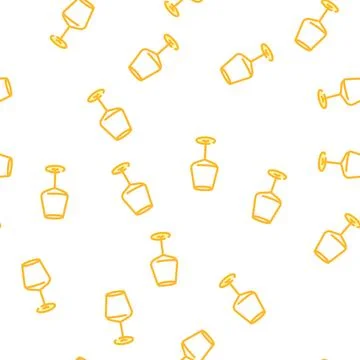 Cabernet wine glass vector seamless pattern 스톡 일러스트