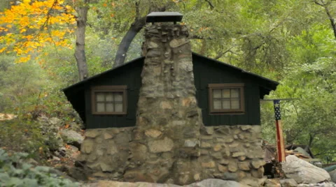 Cabin 01 - cabin in woods Stock Footage 1048248