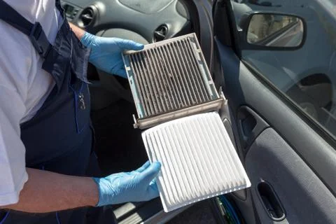 Cabin air filter Stock Photos