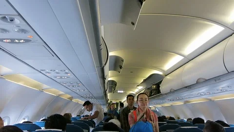 Cabin and passengers Video stock 108375612
