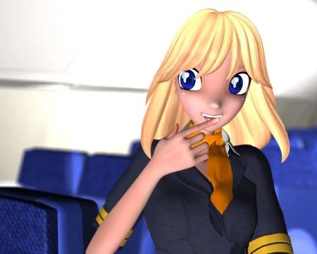 Cabin attendant Stock Illustration