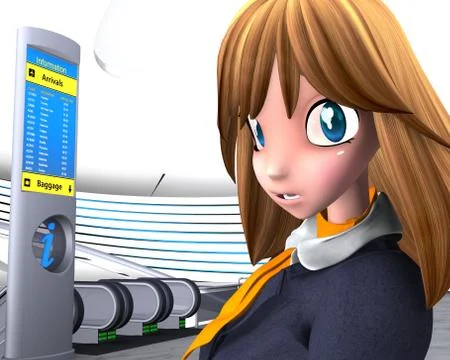 Cabin attendant Stock Illustration