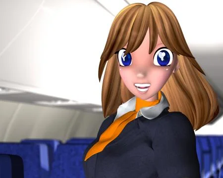 Cabin attendant Stock Illustration