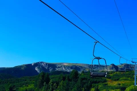 Cabin car in the mountain Stock Photos