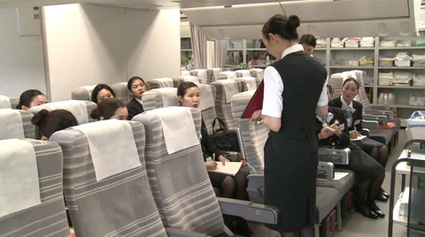 Cabin Crew Training Stock Footage 31258712