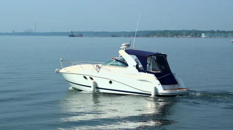 Cabin Cruiser Stock Footage 40974128